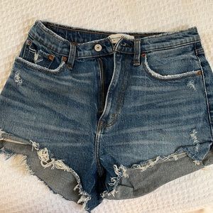 Abercrombie curve love denim shorts